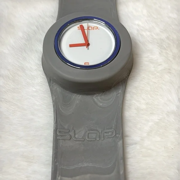 Slap Watch Slap On Gray w/ Orange Hands Watch